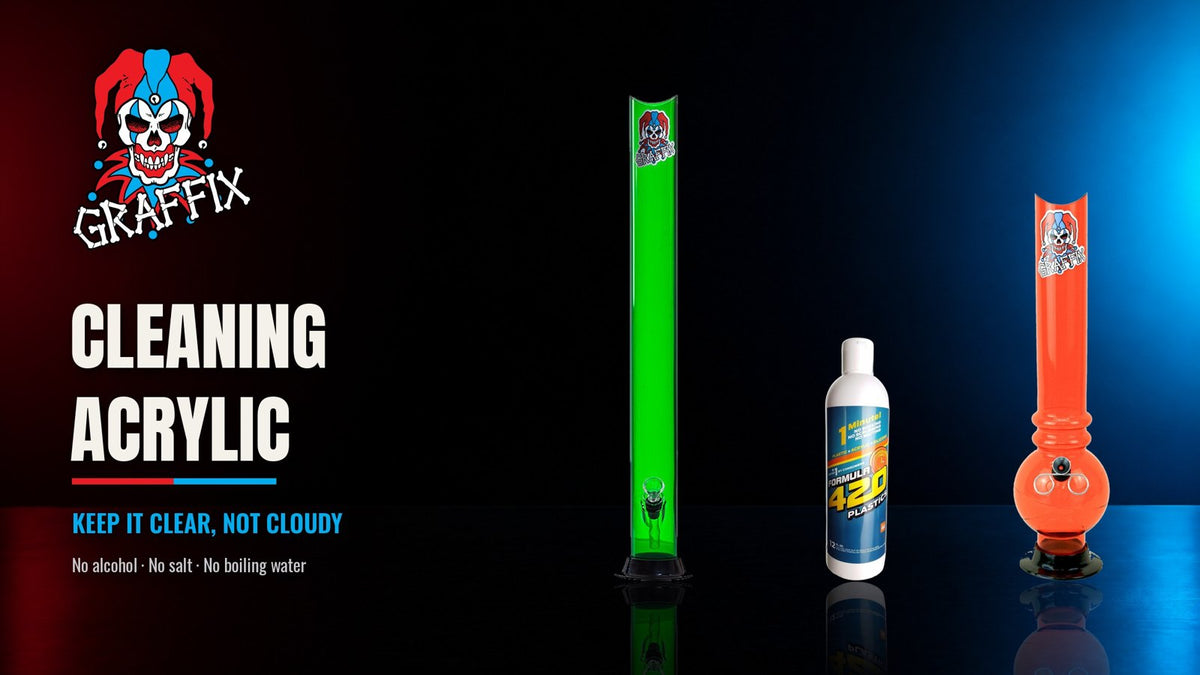 Graffix acrylic straight and bubble with a bottle of Formula 420 acrylic cleaner