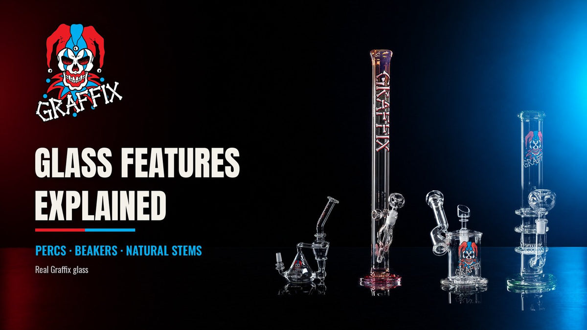 Graffix glass recycler, 9mm straight, Sherlock bubbler and honeycomb straight
