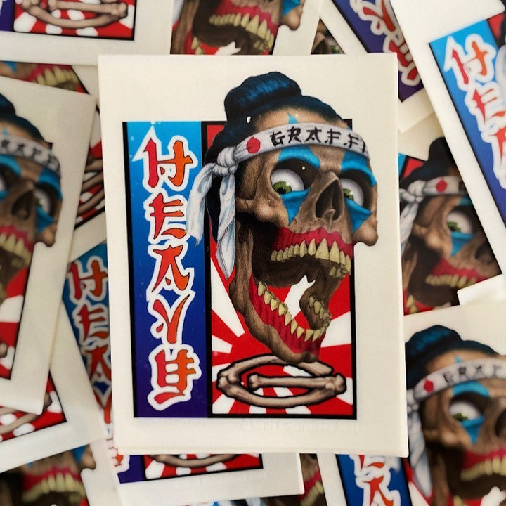 Vintage Graffix Heavy skull sticker art