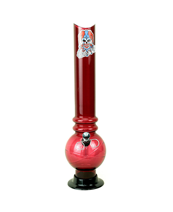 12-inch Graffix skinny bubble acrylic bong in red